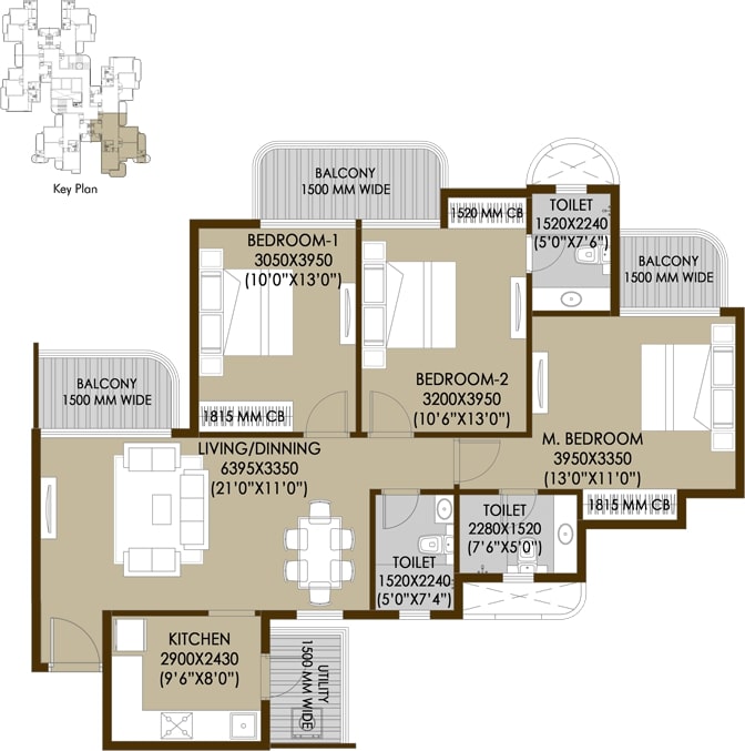 3bhk-3toilets-floor-plan