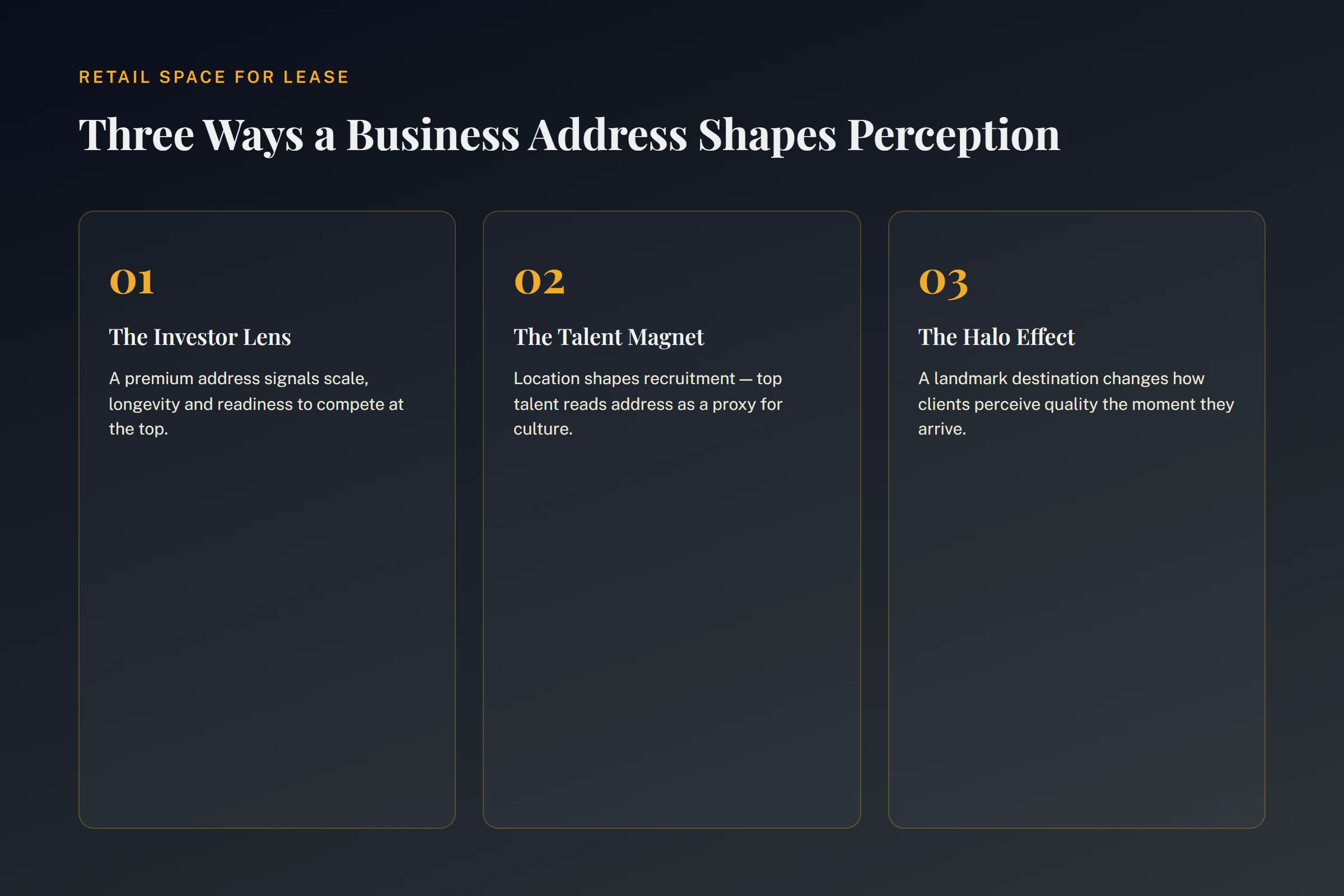 Retail space for lease: three ways a premium business address shapes brand perception